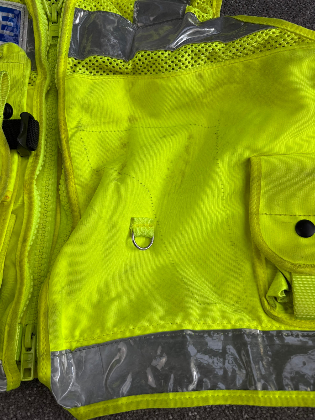 Ex Police Hi-Vis Utility Patrol Tac Vest BADGED Large - Film TV Collector Display