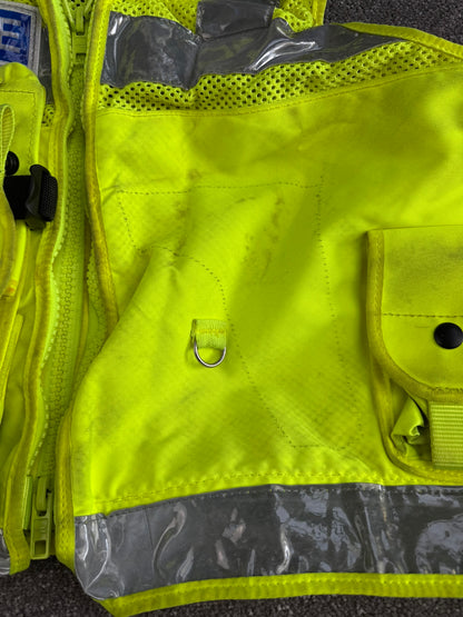 Ex Police Hi-Vis Utility Patrol Tac Vest BADGED Large - Film TV Collector Display