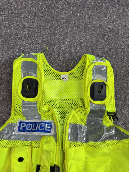 Ex Police Hi-Vis Utility Patrol Tac Vest BADGED Large - Film TV Collector Display