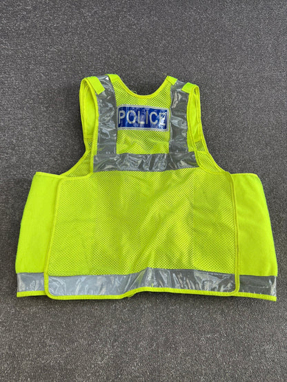 Ex Police Hi-Vis Utility Patrol Tac Vest BADGED Large - Film TV Collector Display