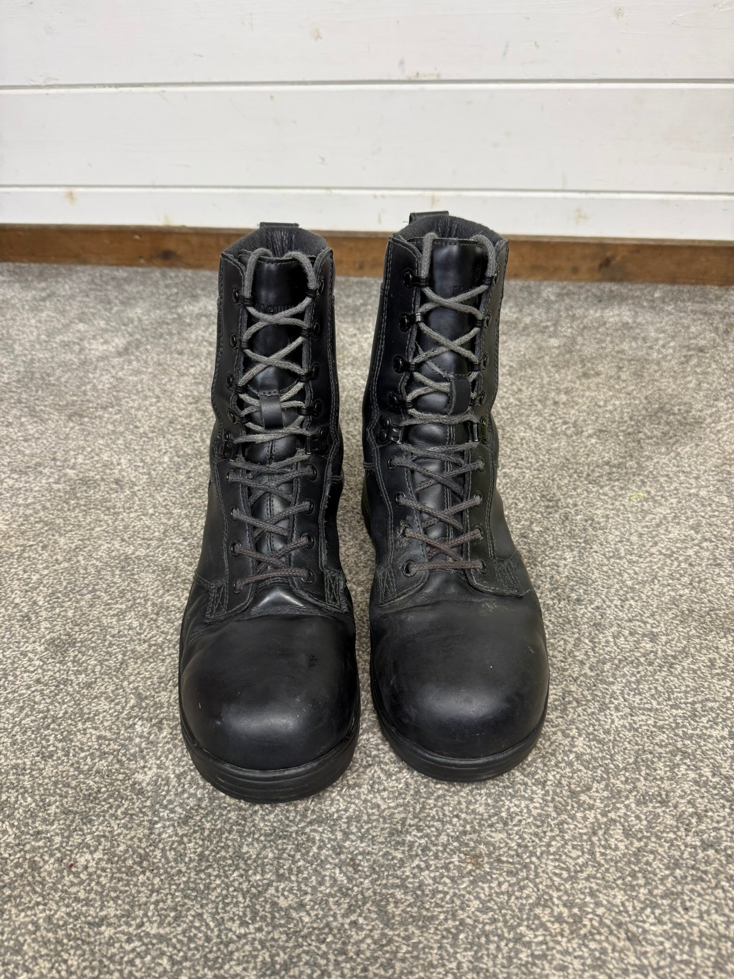 Ex Police Magnum Elite Shield Safety Boots Black Leather UK 8.5 Security Work