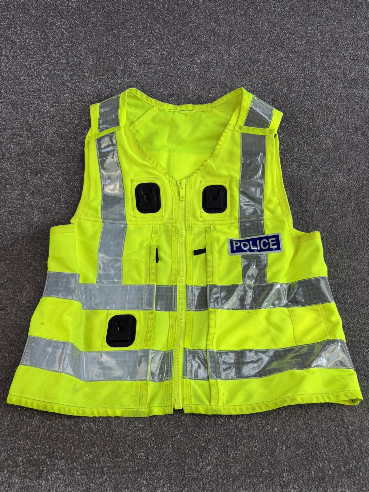 Ex Police Hi Vis Utility Patrol Klickfast Vest BADGED Large Collectors Display Film TV