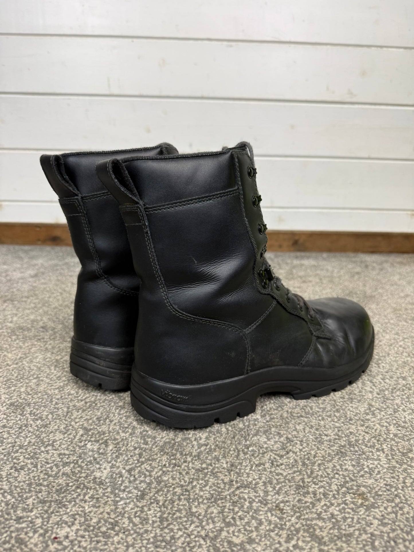 Ex Police Magnum Elite Shield Safety Boots Black Leather UK 8.5 Security Work