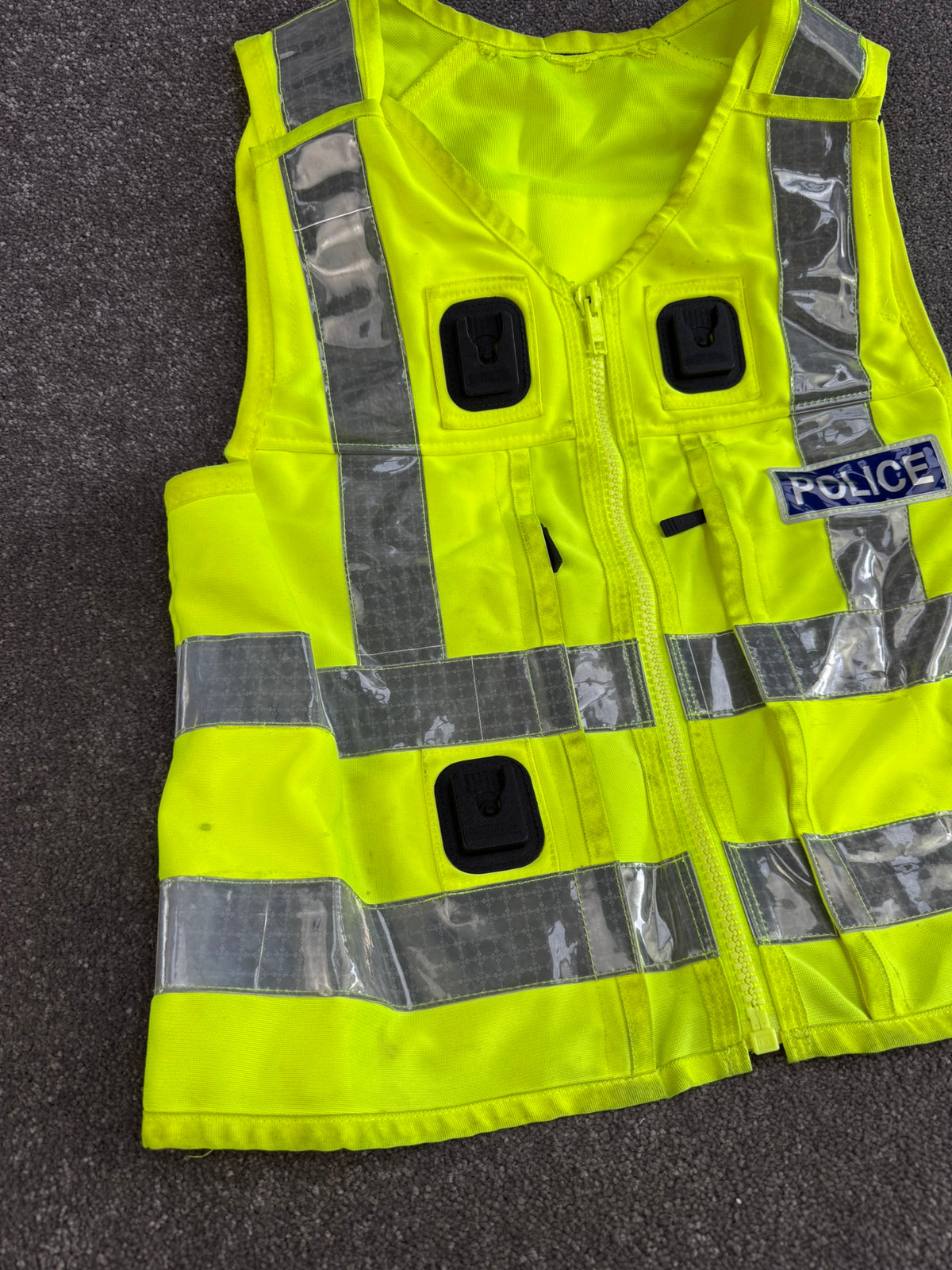 Ex Police Hi Vis Utility Patrol Klickfast Vest BADGED Large Collectors Display Film TV