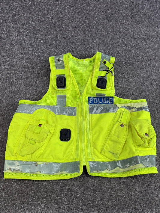 Ex Police Hi-Vis Utility Tac Vest BADGED - XL Film TV Collector Display