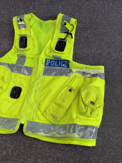 Ex Police Hi-Vis Utility Tac Vest BADGED - XL Film TV Collector Display