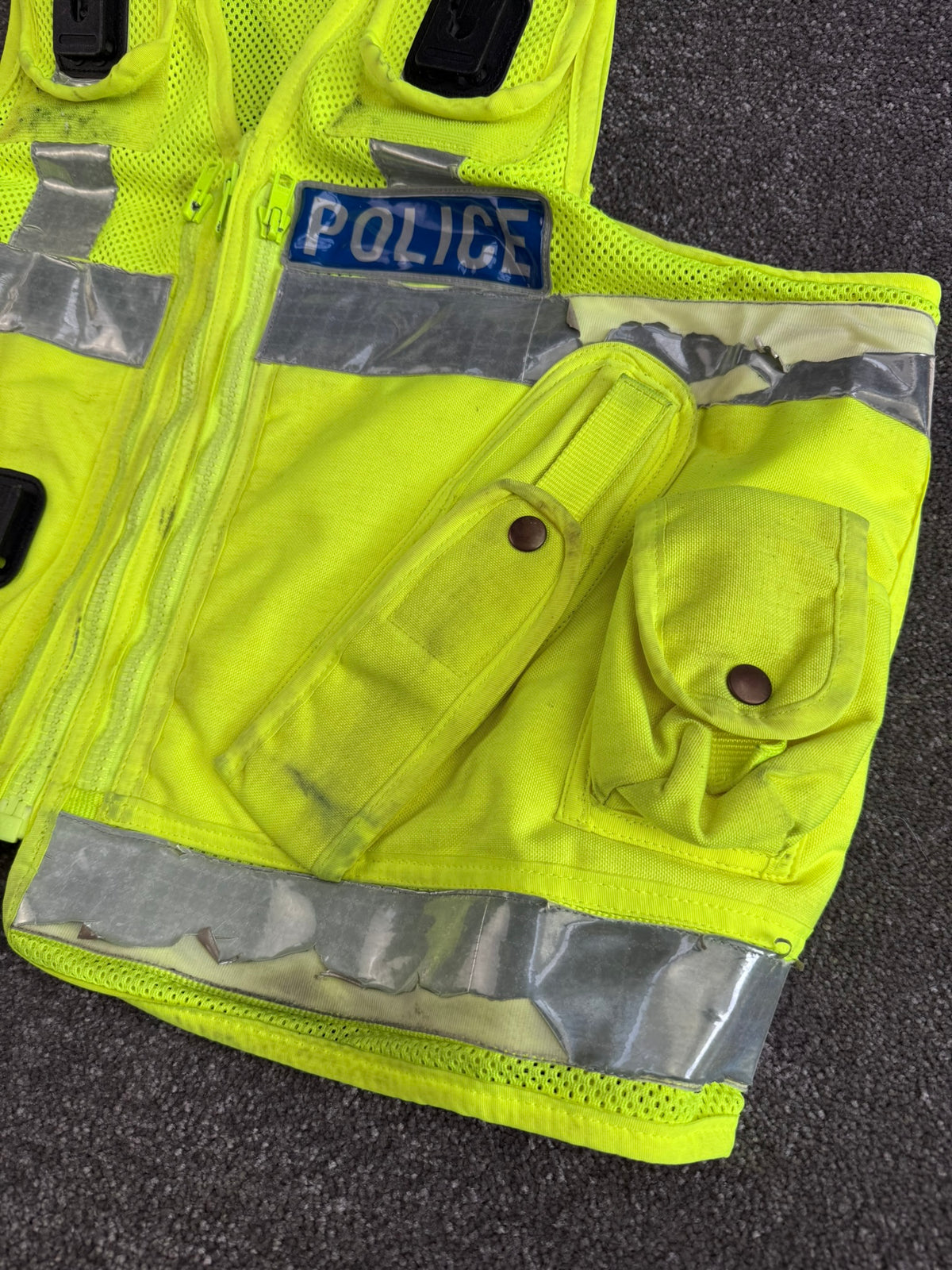 Ex Police Hi-Vis Utility Tac Vest BADGED - XL Film TV Collector Display