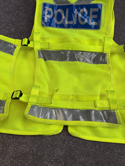 Ex Police Hi-Vis Utility Tac Vest BADGED - XL Film TV Collector Display