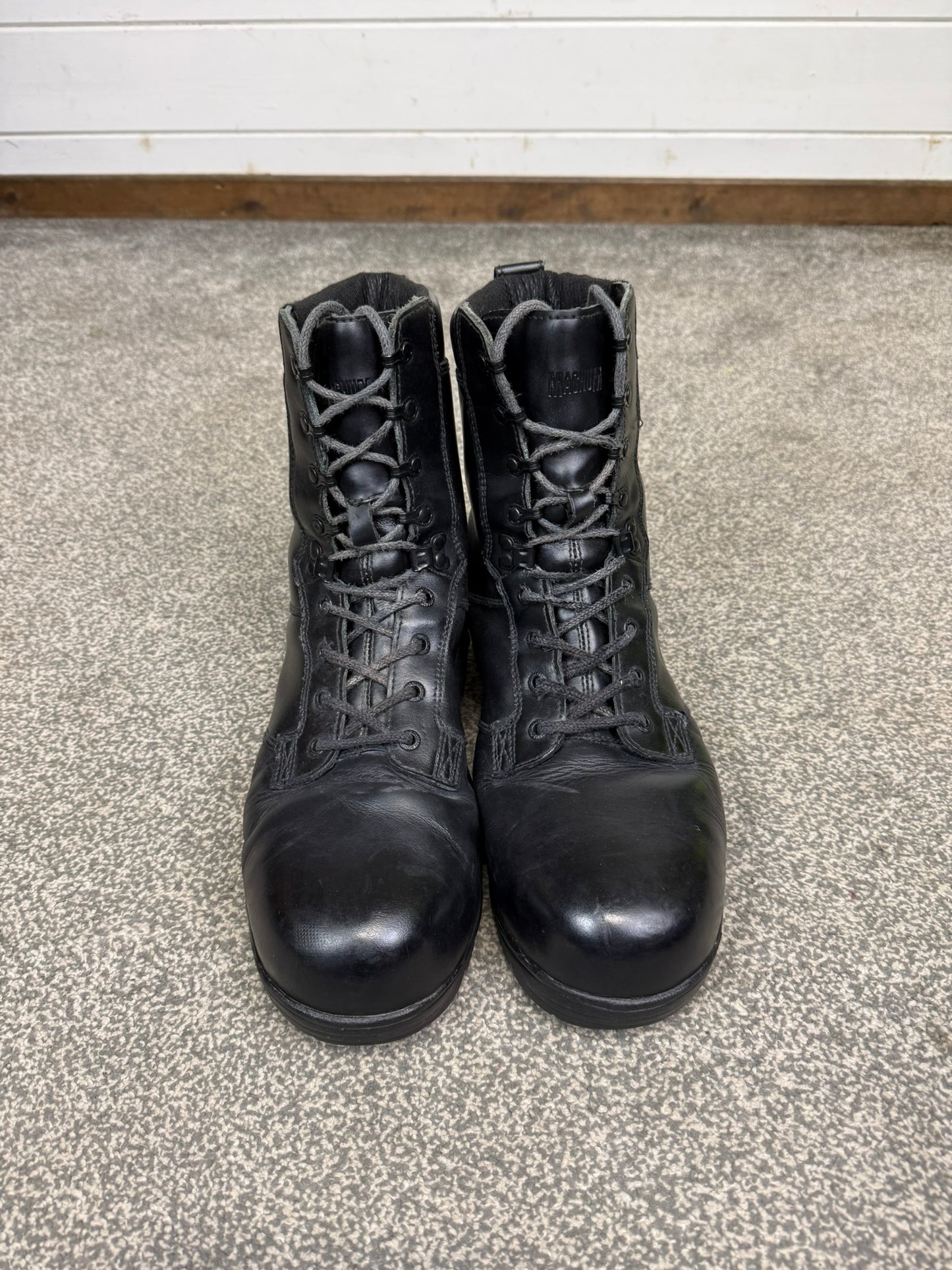 Ex Police Magnum Elite Shield Combat Boots Black Leather UK 11 Security Work