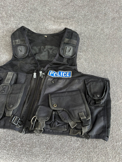 Ex Police Arktis Black Tactical Utility Taser Vest BADGED - XXL TV Film Uniform Display