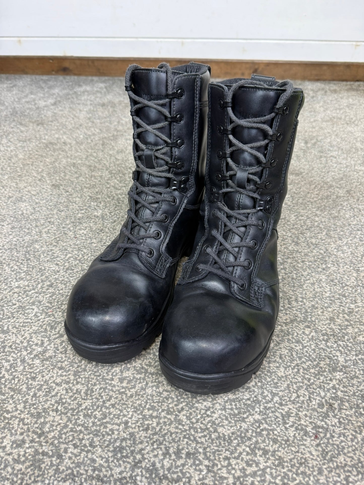 Ex Police Magnum Elite Shield Safety Boots Black Leather UK 8.5 Security Work
