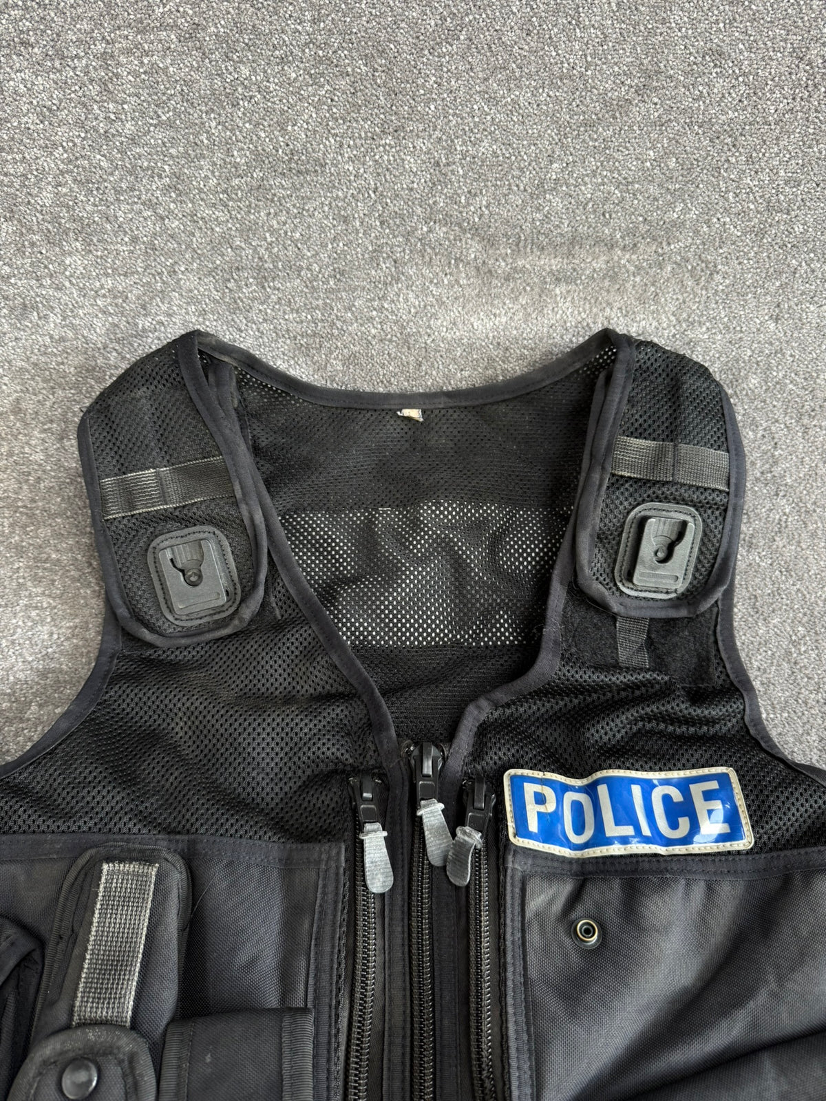 Ex Police Arktis Black Tactical Utility Taser Vest BADGED - XXL TV Film Uniform Display