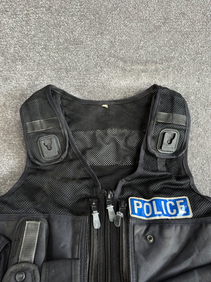 Ex Police Arktis Black Tactical Utility Taser Vest BADGED - XXL TV Film Uniform Display
