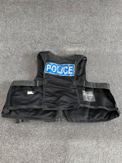 Ex Police Arktis Black Tactical Utility Taser Vest BADGED - XXL TV Film Uniform Display
