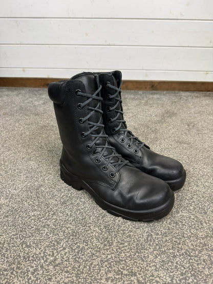 Ex Police Black Leather Boots Bata Industrials Safety Steel Toe UK 7