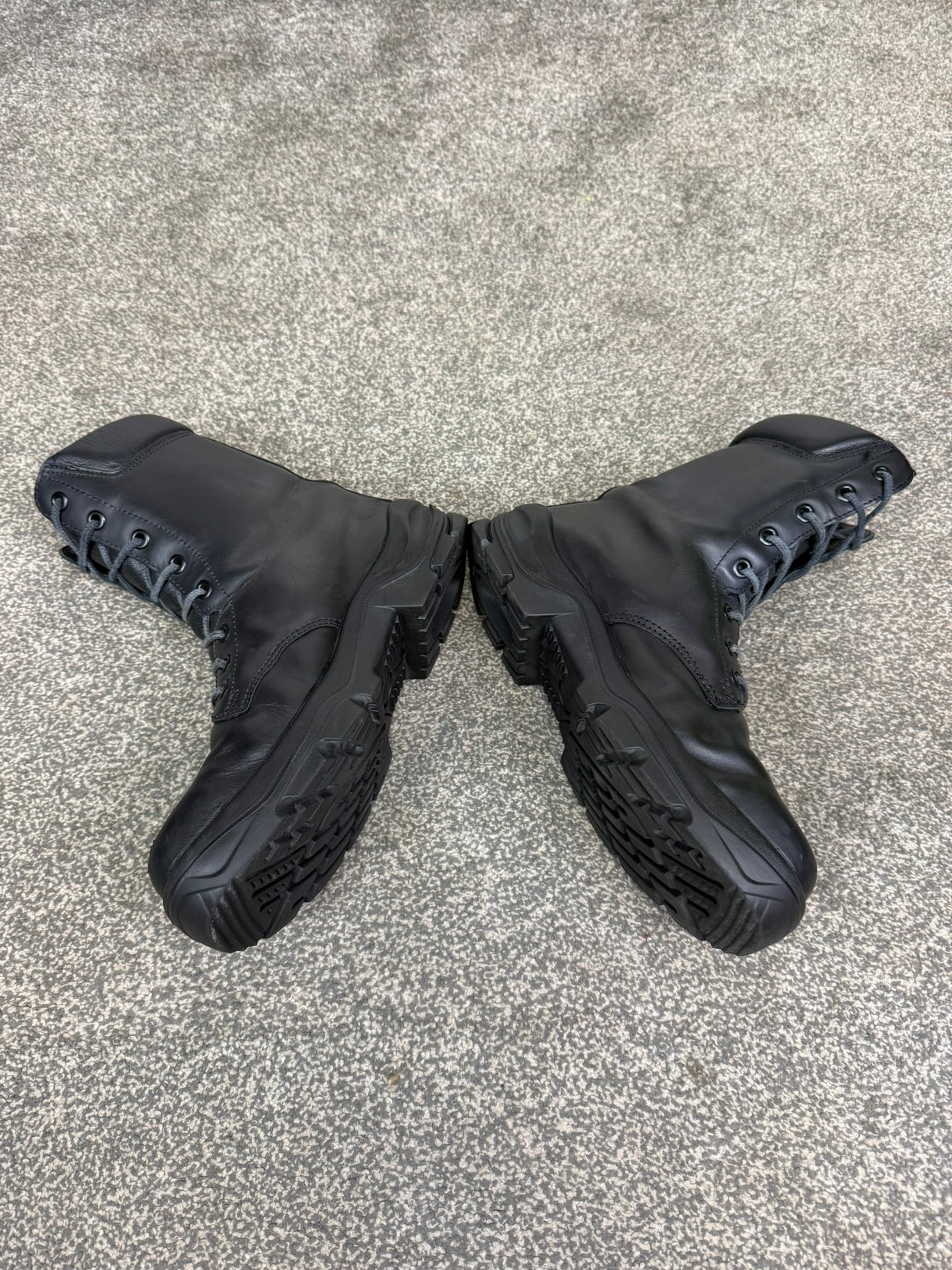 Ex Police Black Leather Boots Bata Industrials Safety Steel Toe UK 7