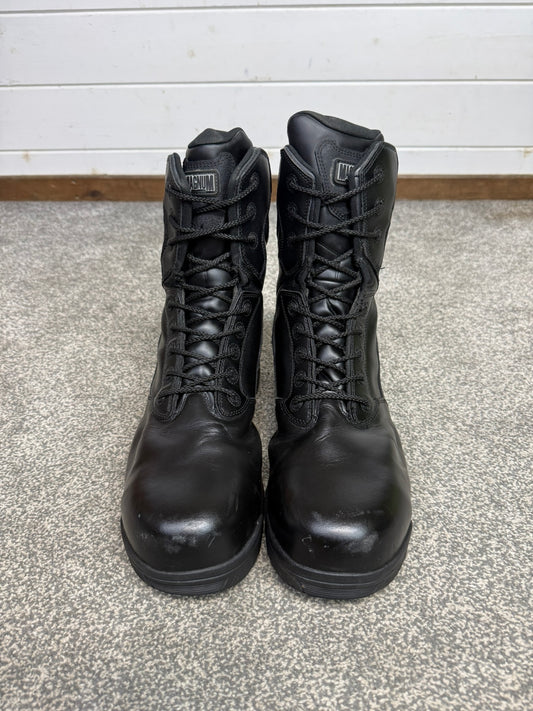 Ex Police Magnum Stealth Force 8.0 Combat Boots Black Leather UK 12 Security