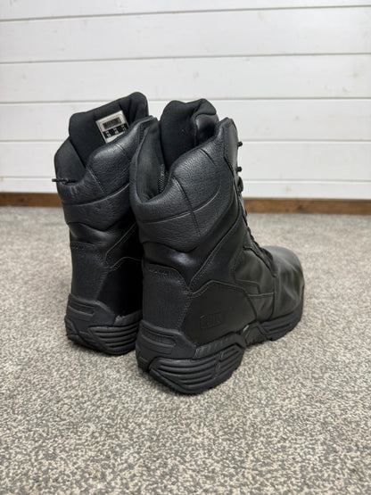 Ex Police Magnum Stealth Force 8.0 Combat Boots Black Leather UK 12 Security