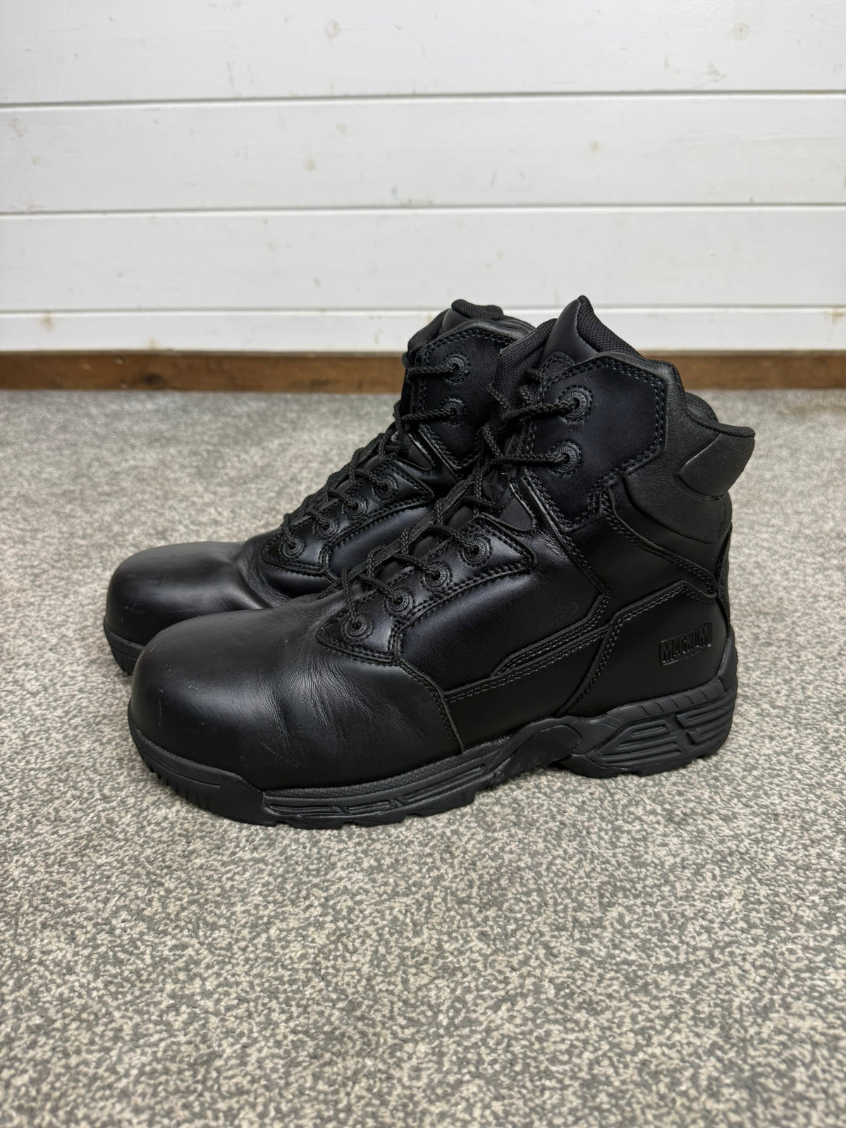 Ex Police Magnum Stealth Force 6.0 Combat Boots Black Leather UK 10 Security