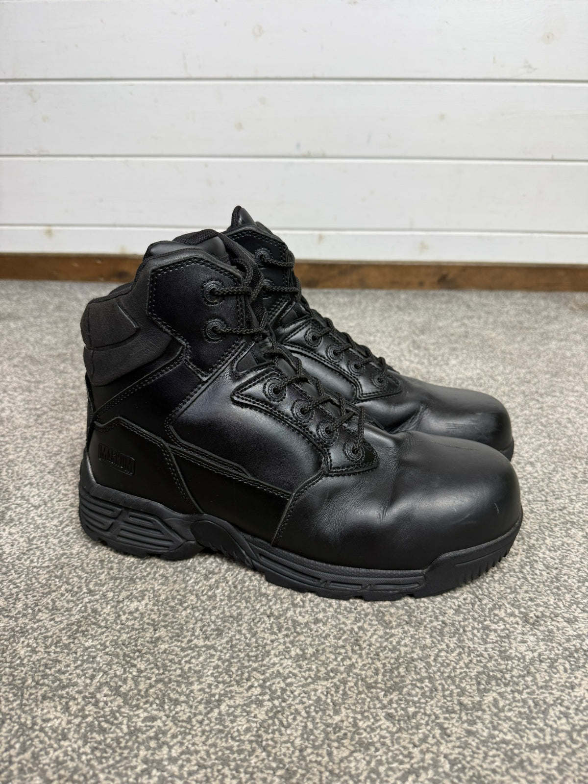 Ex Police Magnum Stealth Force 6.0 Combat Boots Black Leather UK 10 Security