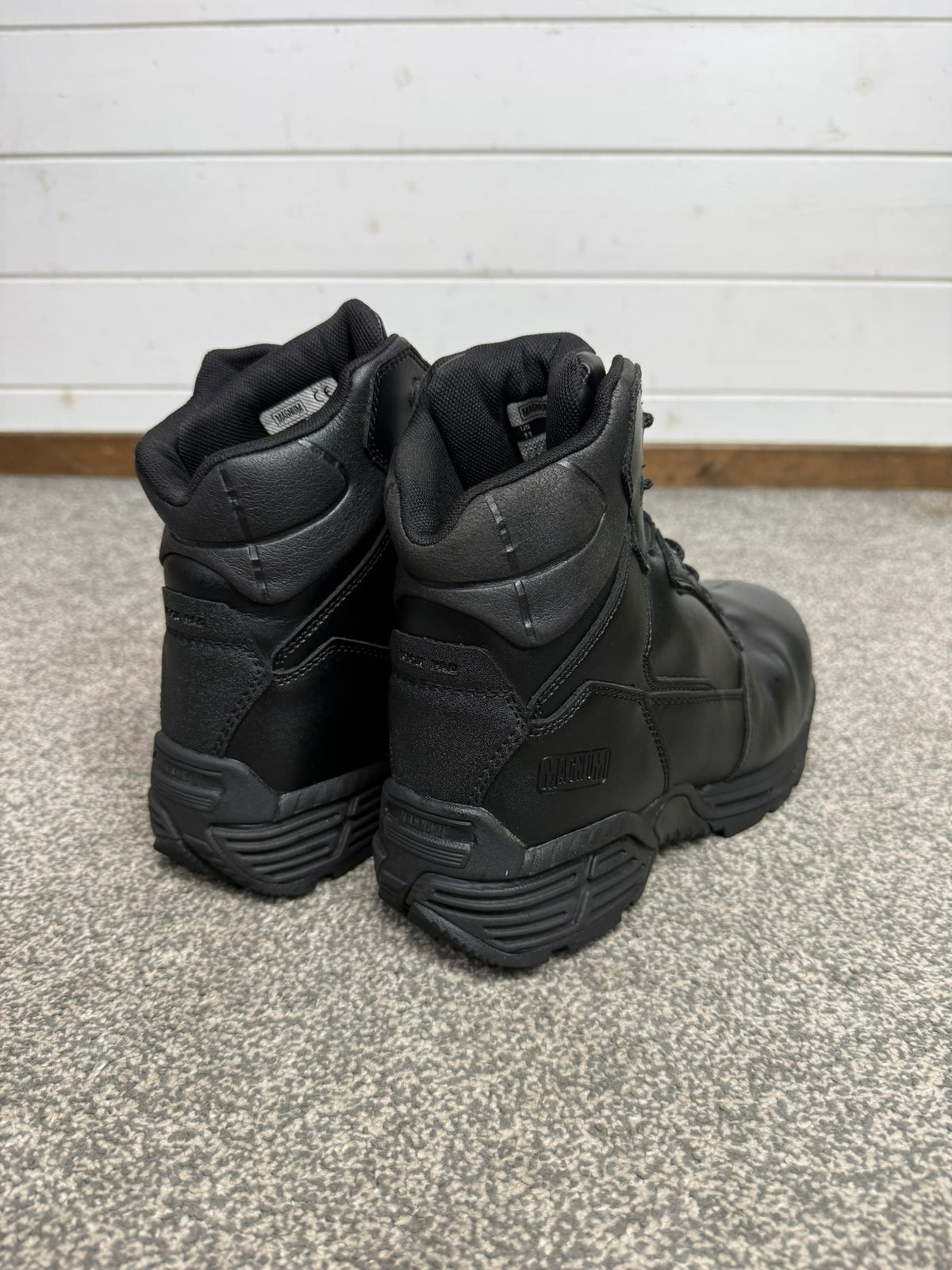 Ex Police Magnum Stealth Force 6.0 Combat Boots Black Leather UK 10 Security