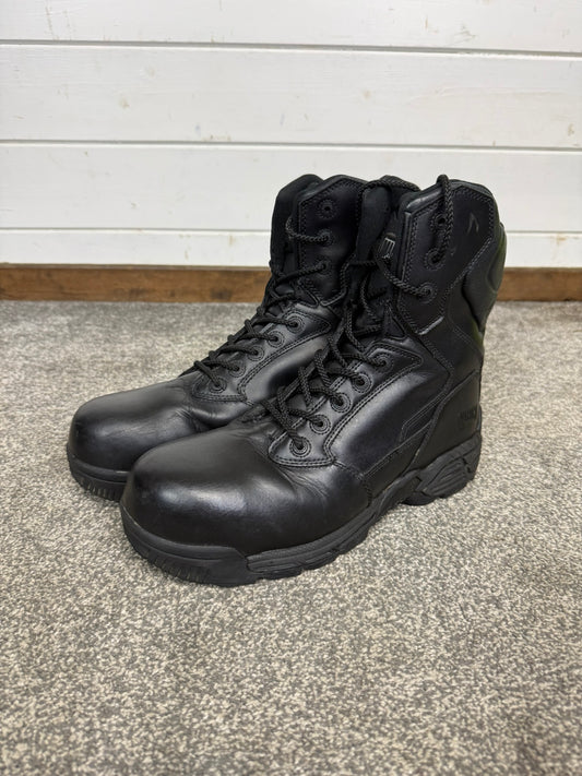 Magnum Stealth Force 8.0 Combat Boots Black Leather UK 9 Ex Police Security