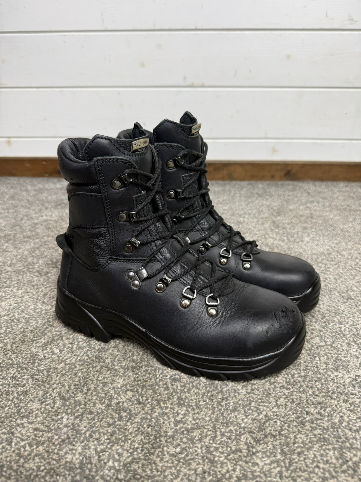 Altberg Peacekeeper P3 VS Original Black Leather Safety Combat Boots Size UK 5.5