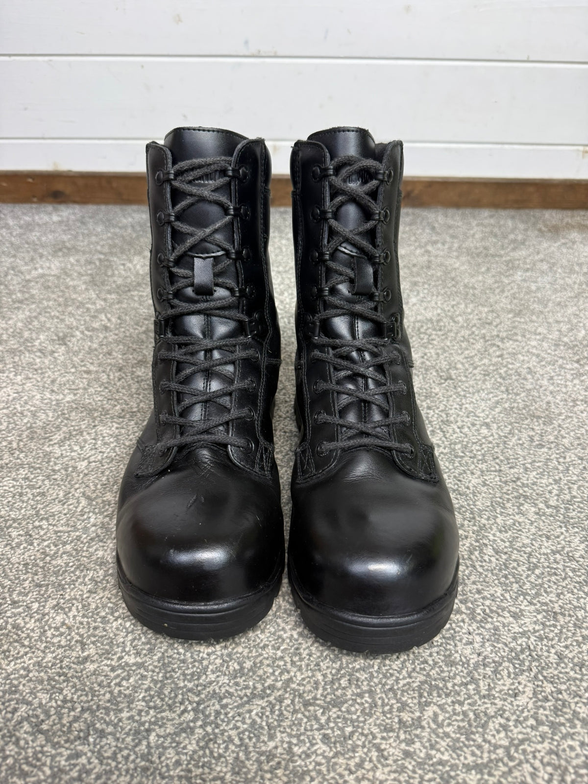 Ex Police Magnum Elite Shield Combat Boots Black Leather UK 8 Security Work