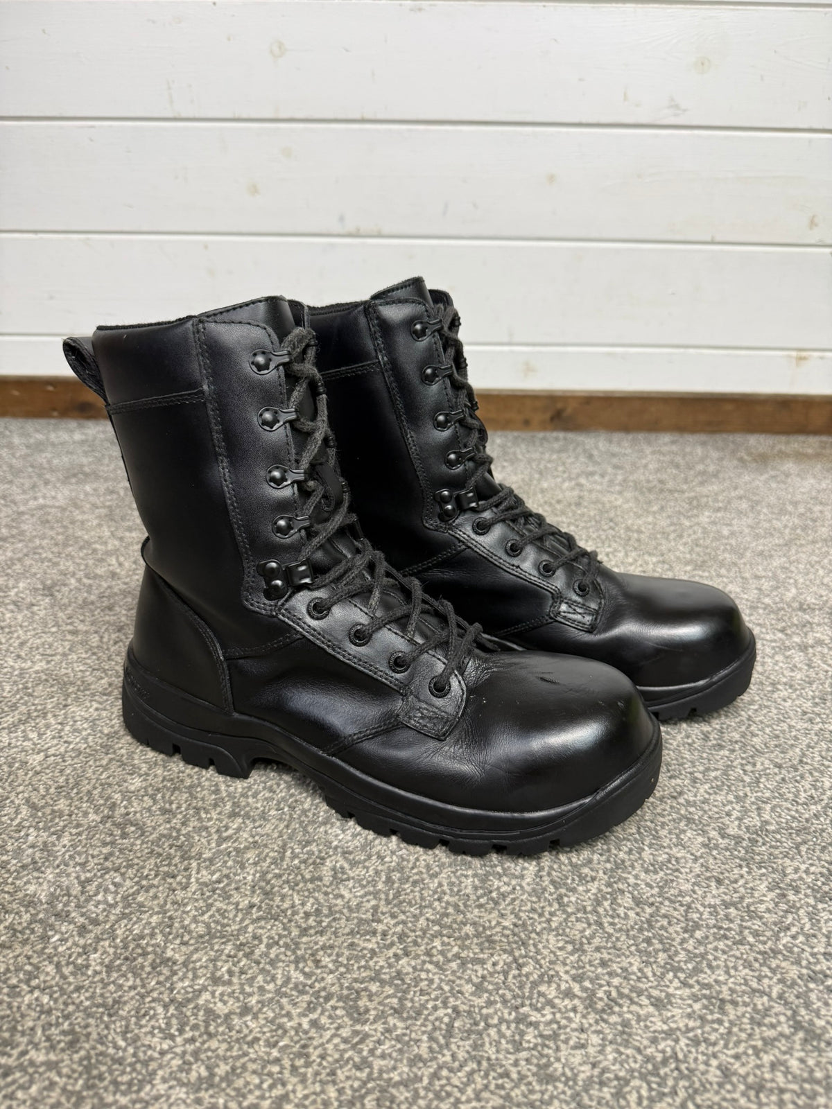 Ex Police Magnum Elite Shield Combat Boots Black Leather UK 8 Security Work