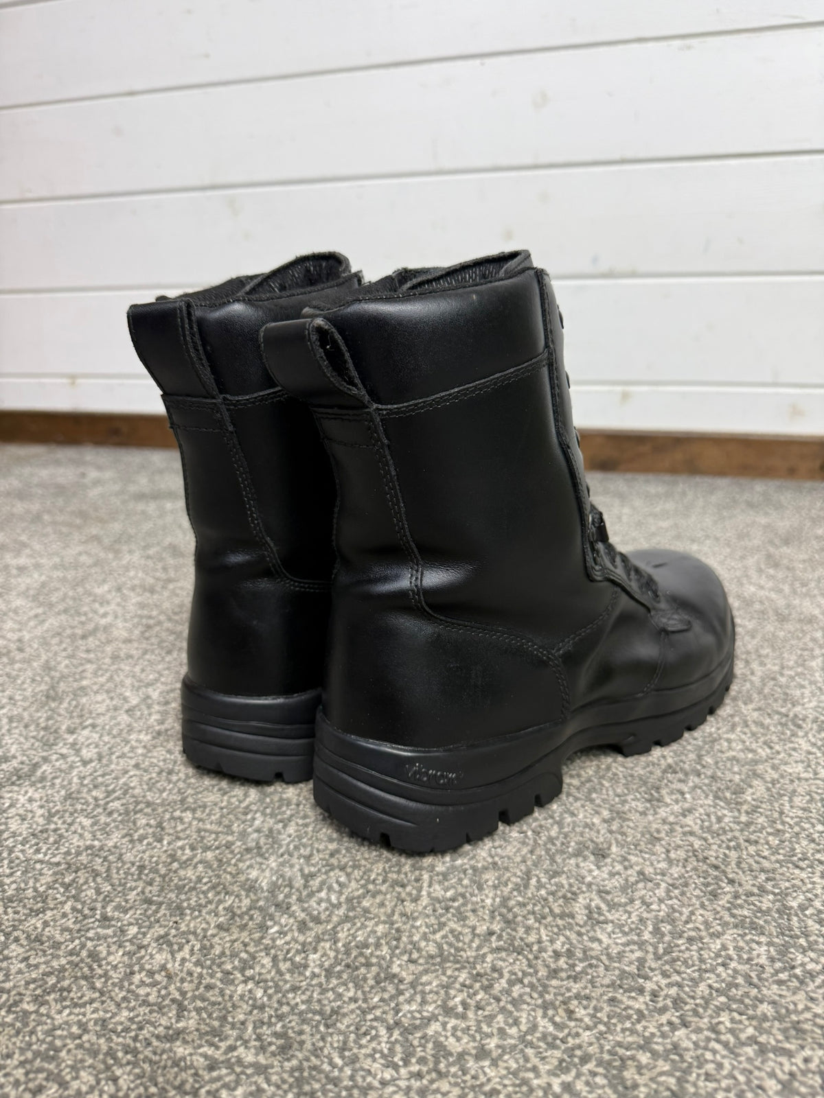 Ex Police Magnum Elite Shield Combat Boots Black Leather UK 8 Security Work