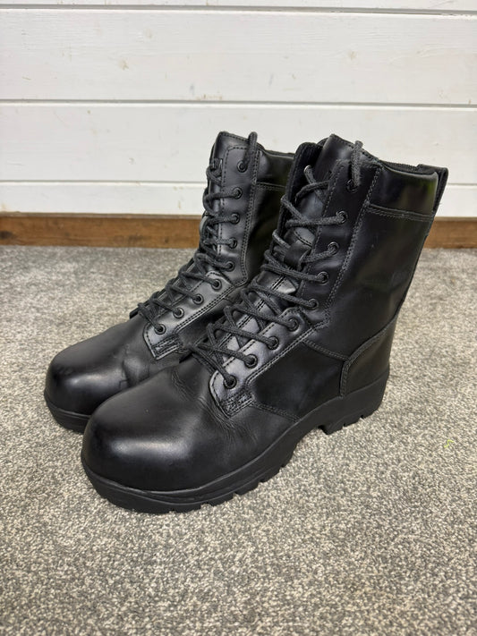 Magnum Elite Shield Met Black Leather Combat Boots UK 9 Ex Police Security Work