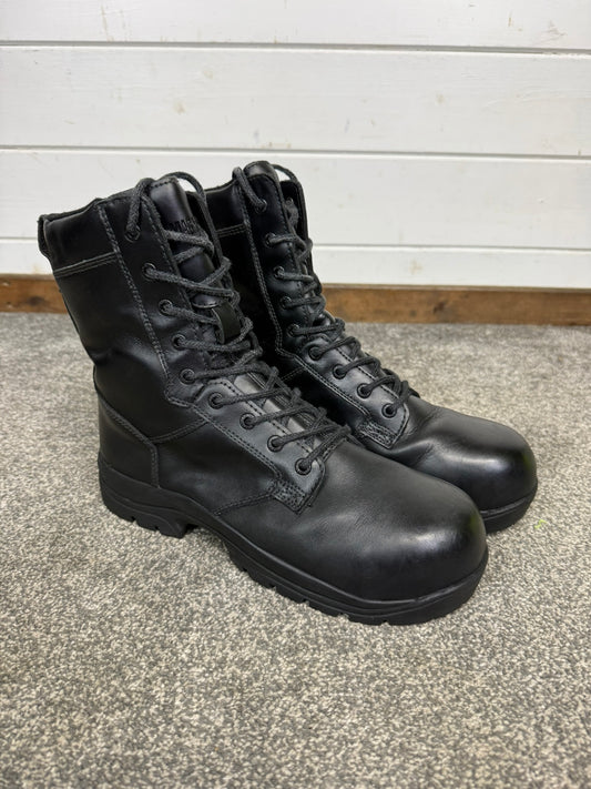 Magnum Elite Shield Met Black Leather Combat Boots UK 9 Ex Police Security Work