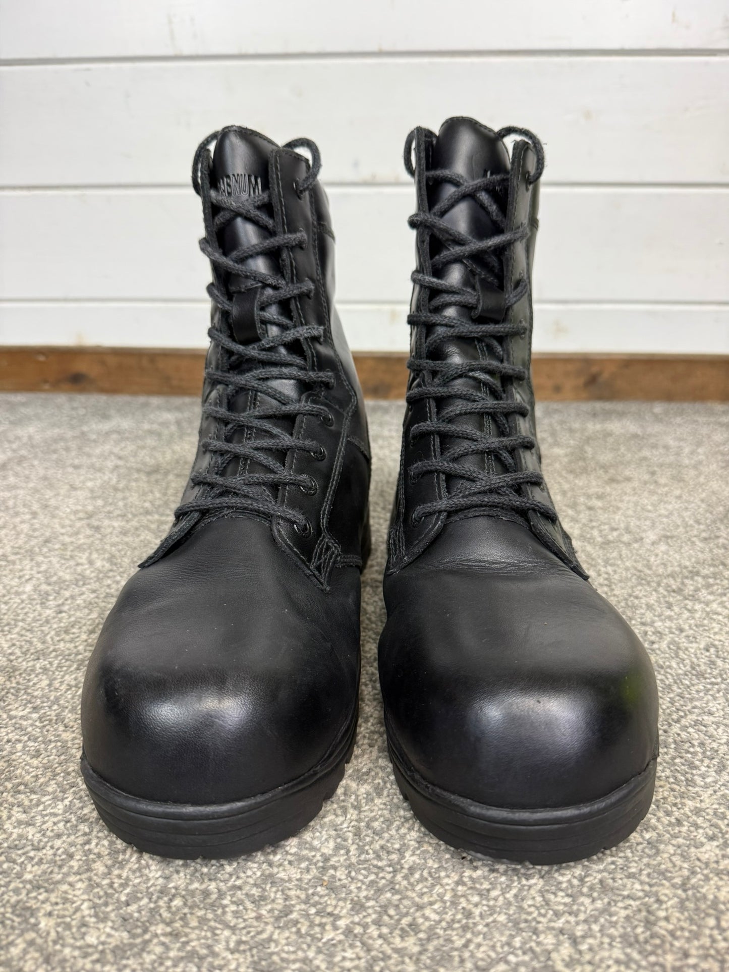Magnum Elite Shield Met Black Leather Combat Boots UK 9 Ex Police Security Work