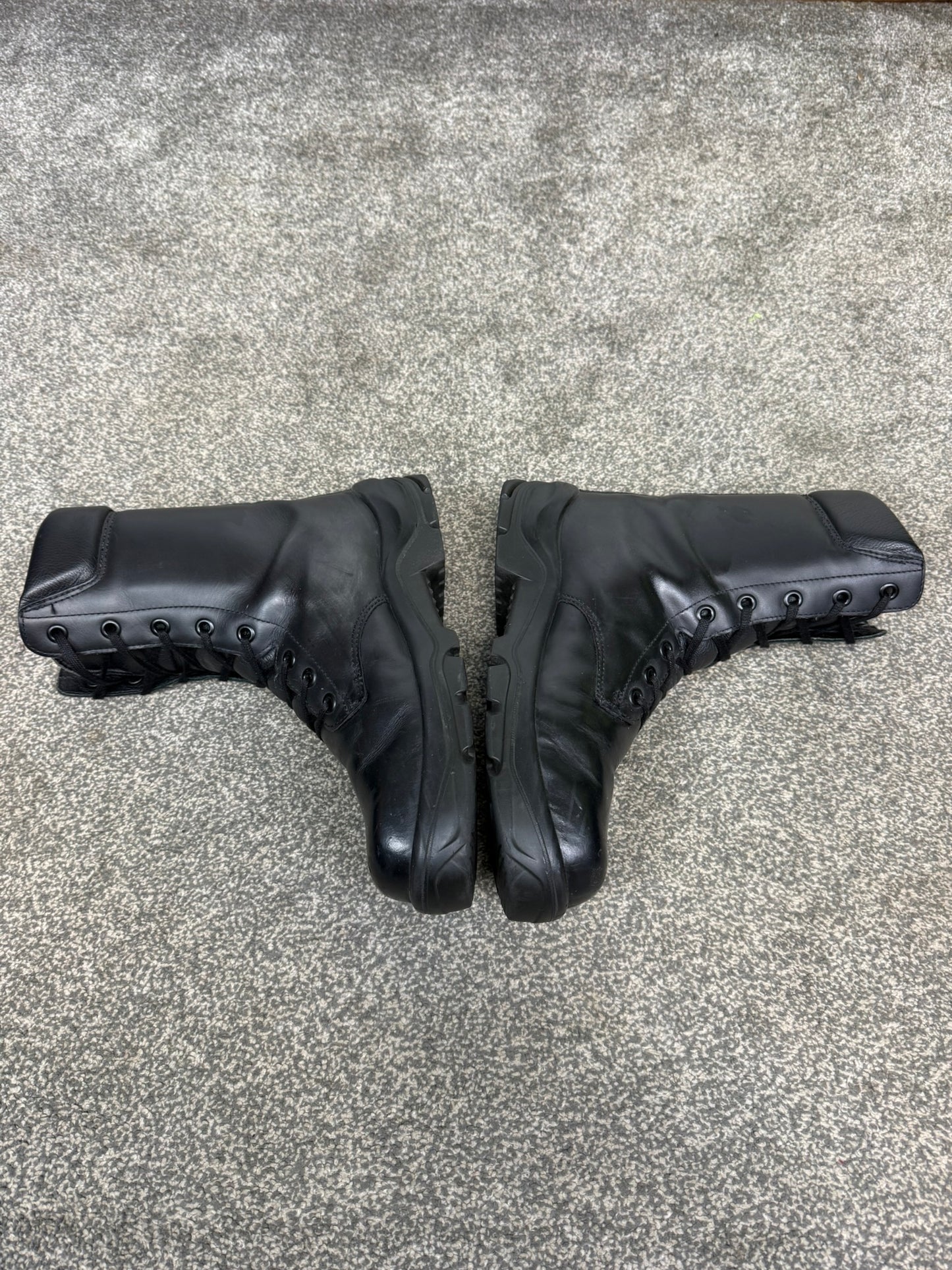 Ex Police Black Leather Boots Bata Industrials Safety Steel Toe UK 9