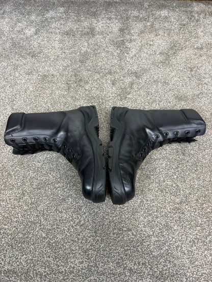 Ex Police Black Leather Boots Bata Industrials Safety Steel Toe UK 9