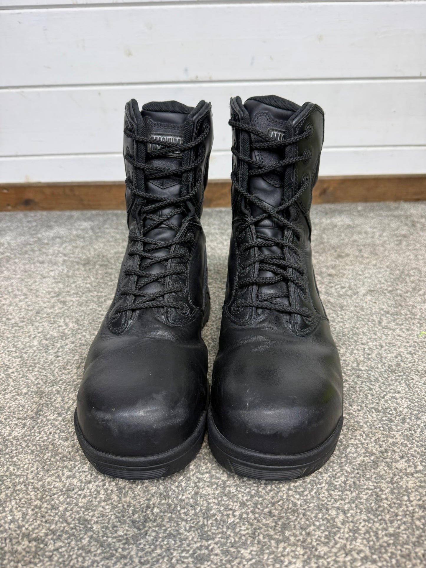 Magnum Stealth Force 8.0 Combat Boots Black Leather UK 8 Ex Police Security