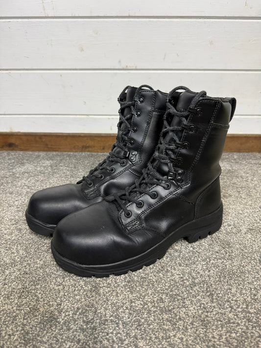 Ex Police Magnum Elite Shield Combat Boots Black Leather UK 8 Security Work