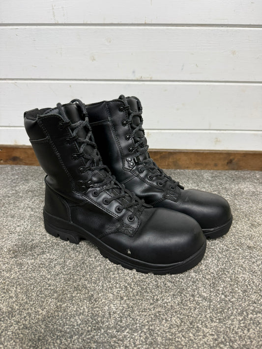 Ex Police Magnum Elite Shield Combat Boots Black Leather UK 8 Security Work
