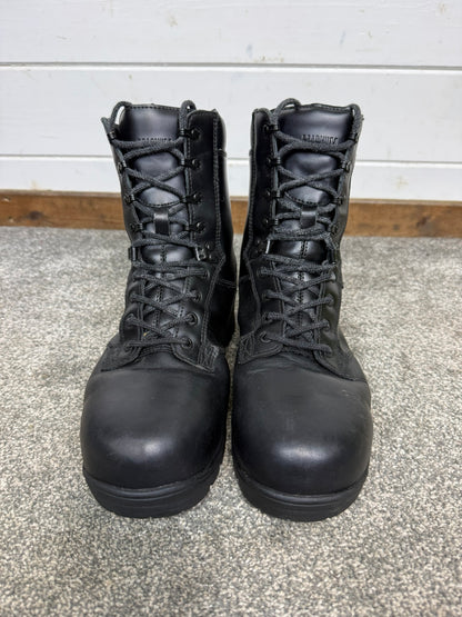 Ex Police Magnum Elite Shield Combat Boots Black Leather UK 8 Security Work