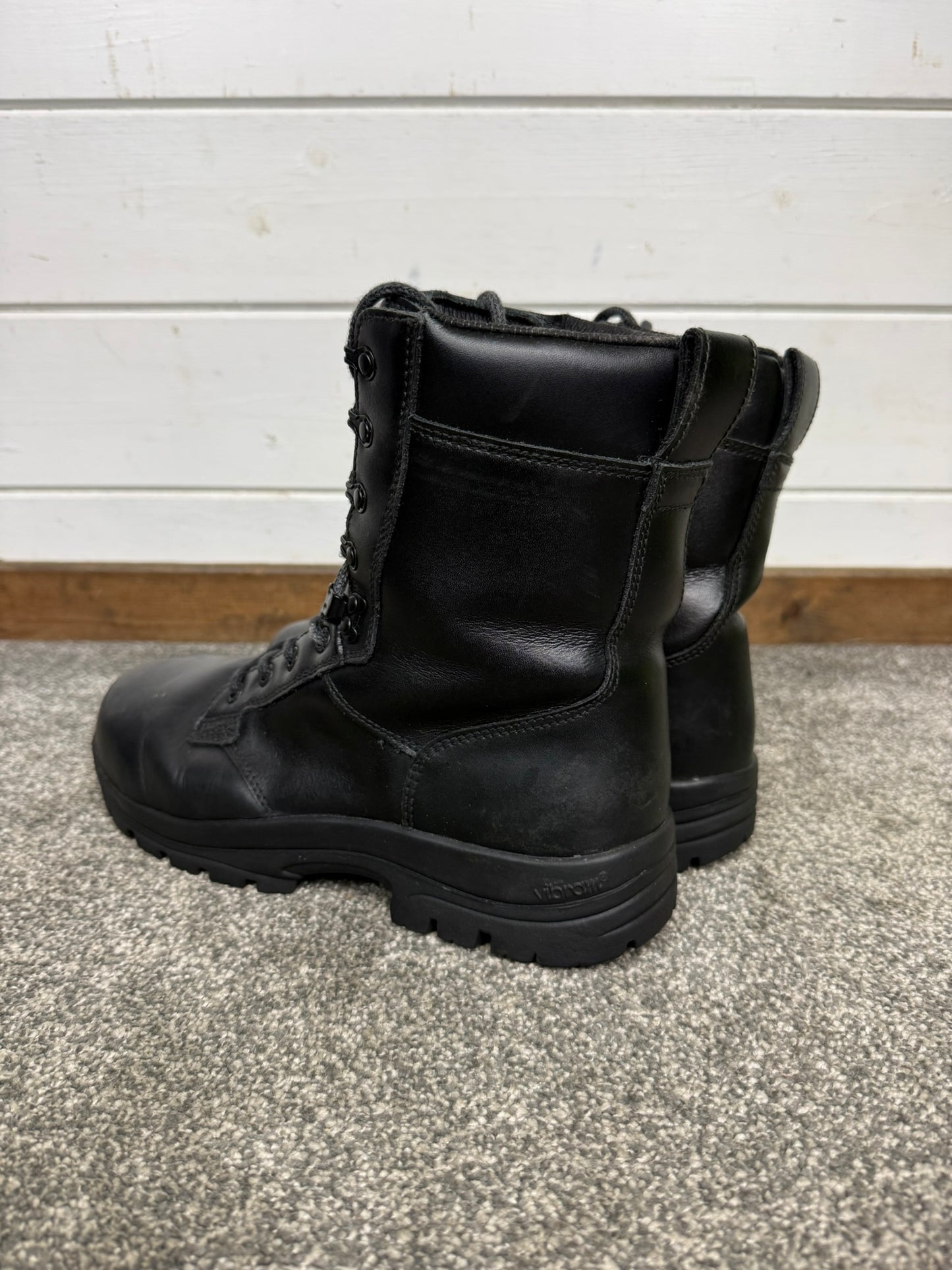 Ex Police Magnum Elite Shield Combat Boots Black Leather UK 8 Security Work