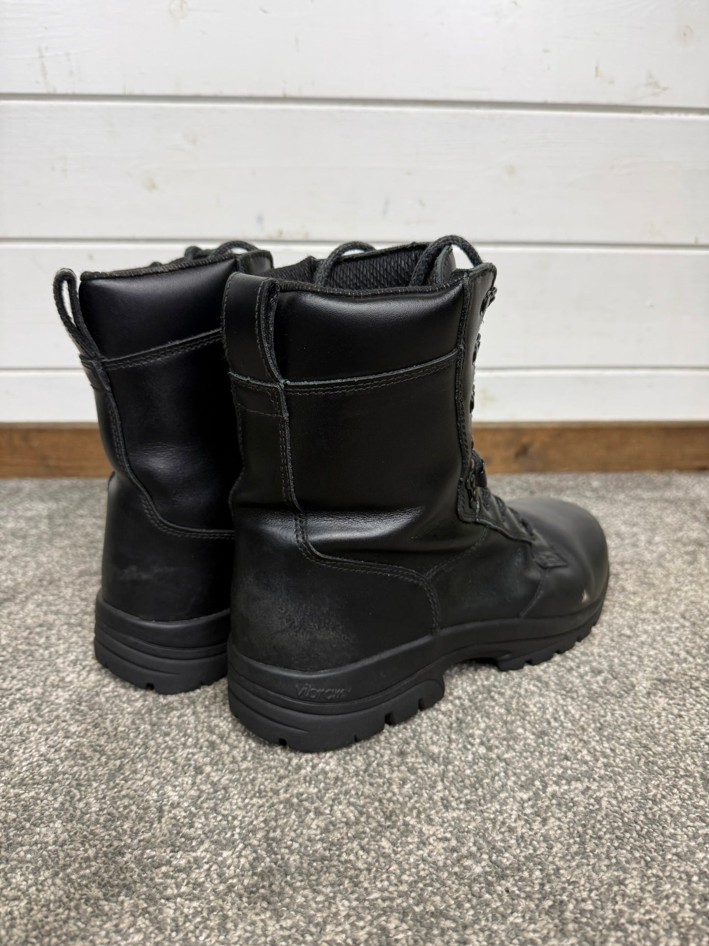 Ex Police Magnum Elite Shield Combat Boots Black Leather UK 8 Security Work