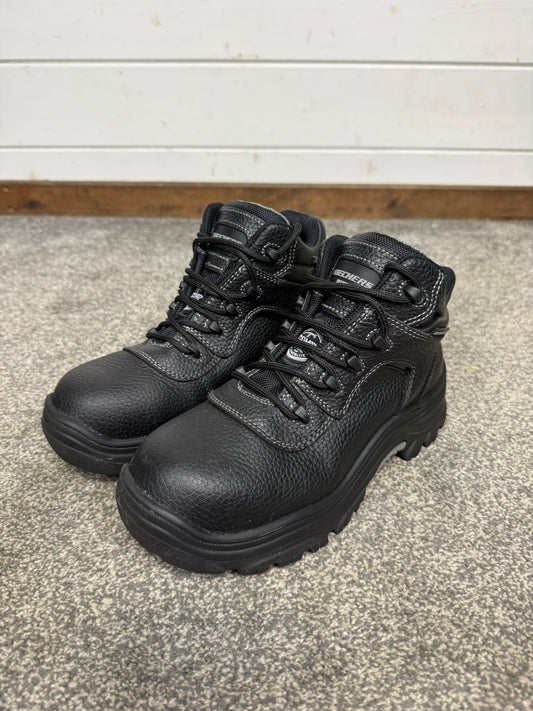 Women's Skechers Work Burgin Composite Safety Boots Black - UK 4