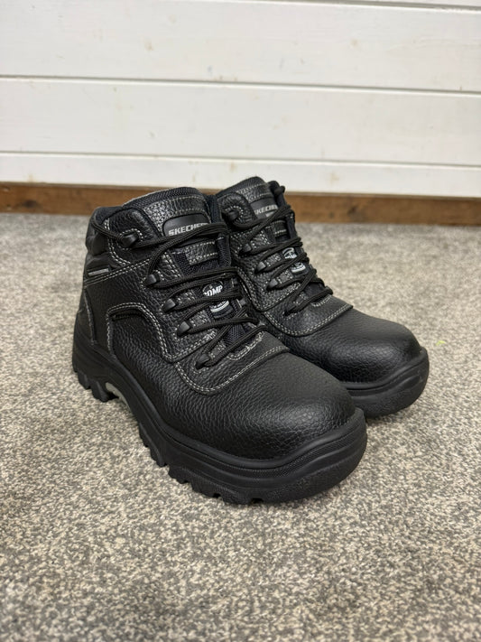 Women's Skechers Work Burgin Composite Safety Boots Black - UK 4