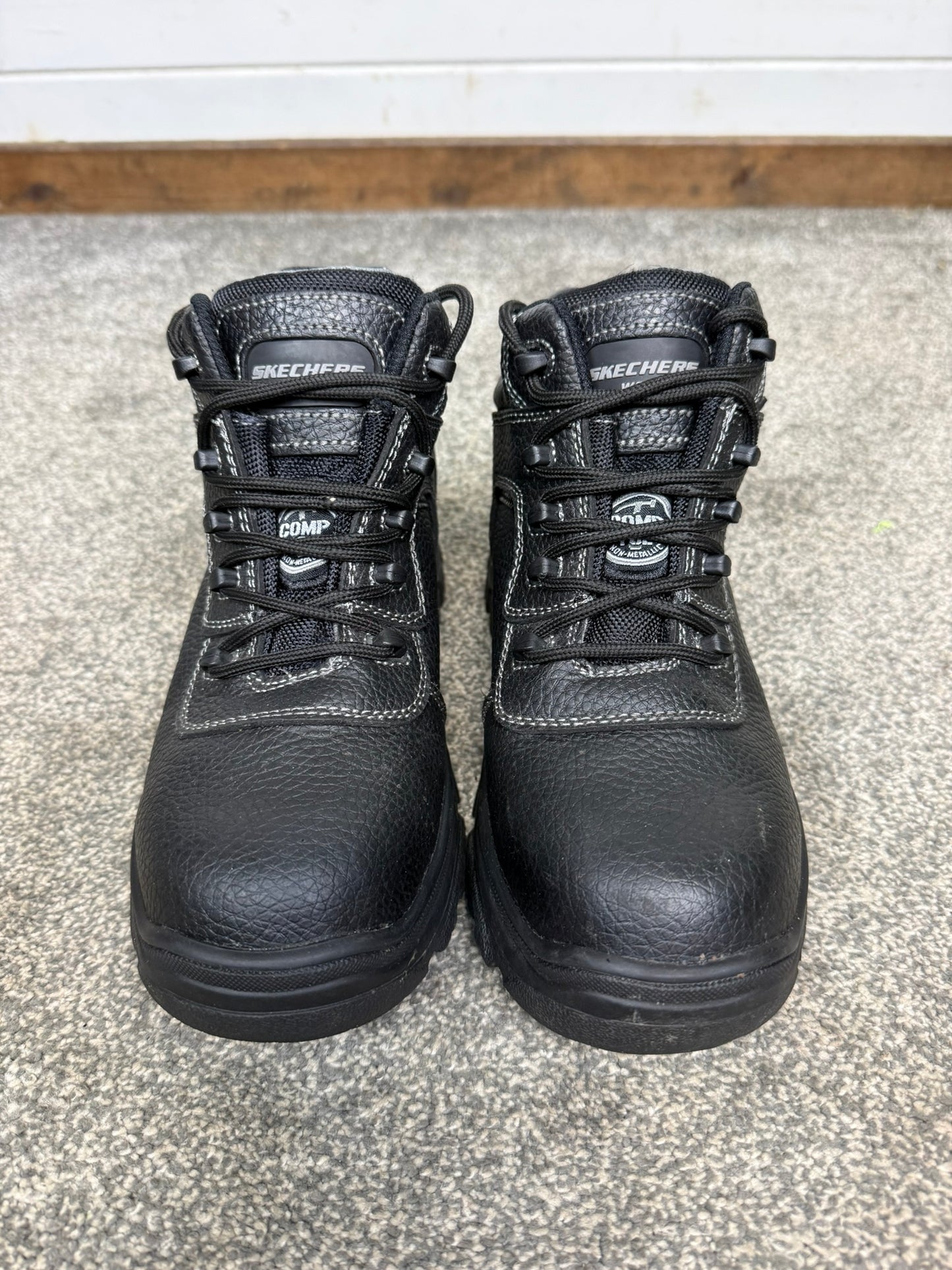 Women's Skechers Work Burgin Composite Safety Boots Black - UK 4