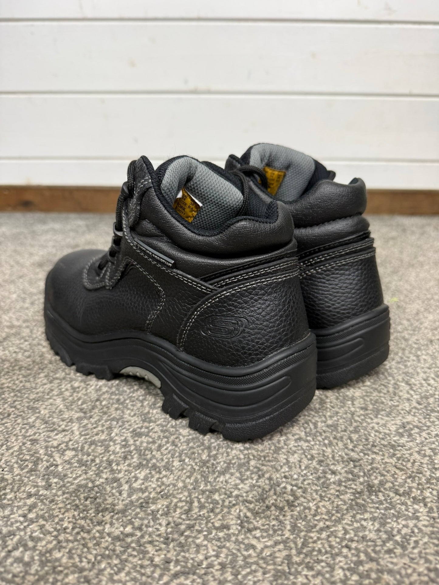 Women's Skechers Work Burgin Composite Safety Boots Black - UK 4