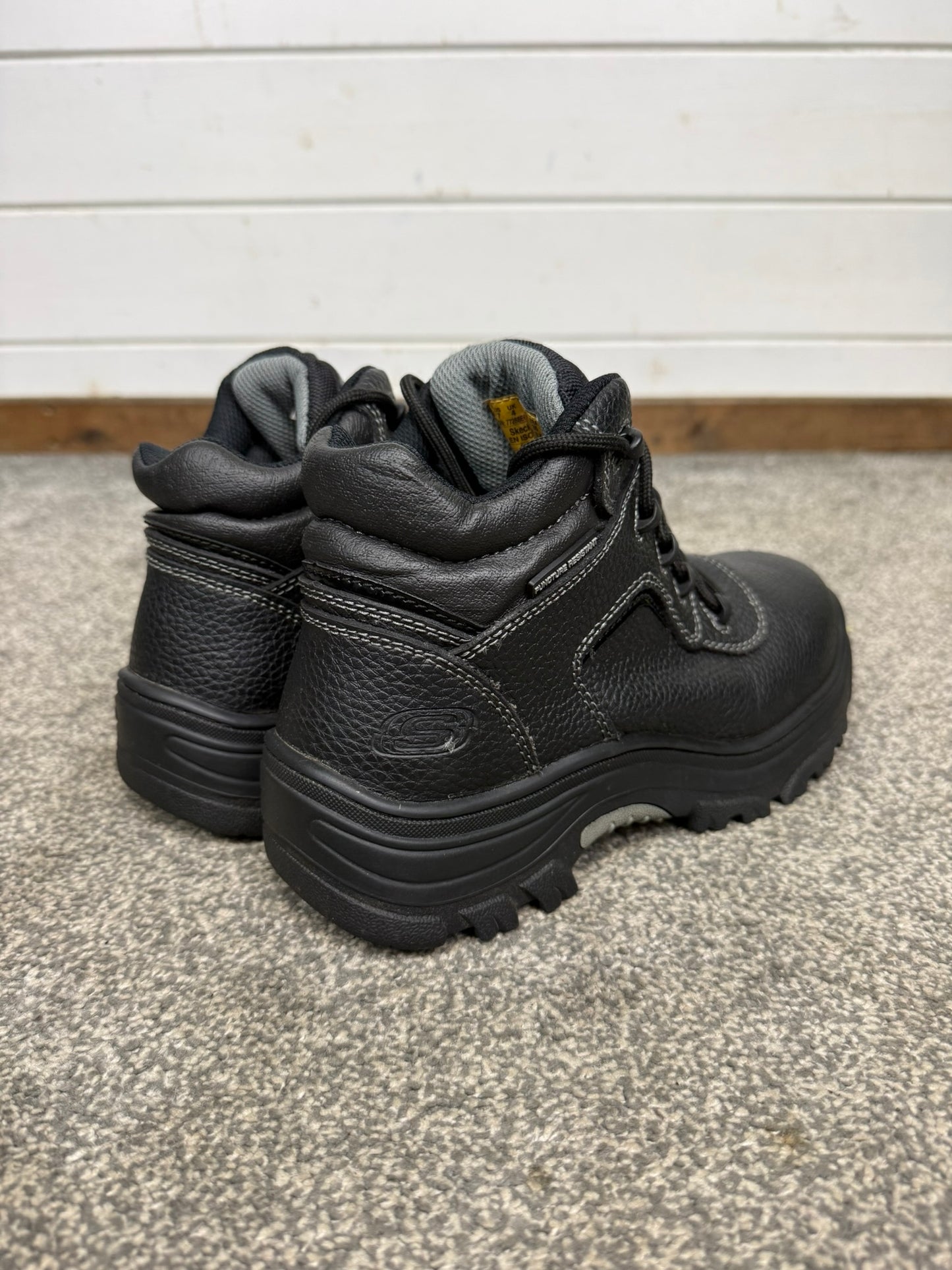 Women's Skechers Work Burgin Composite Safety Boots Black - UK 4