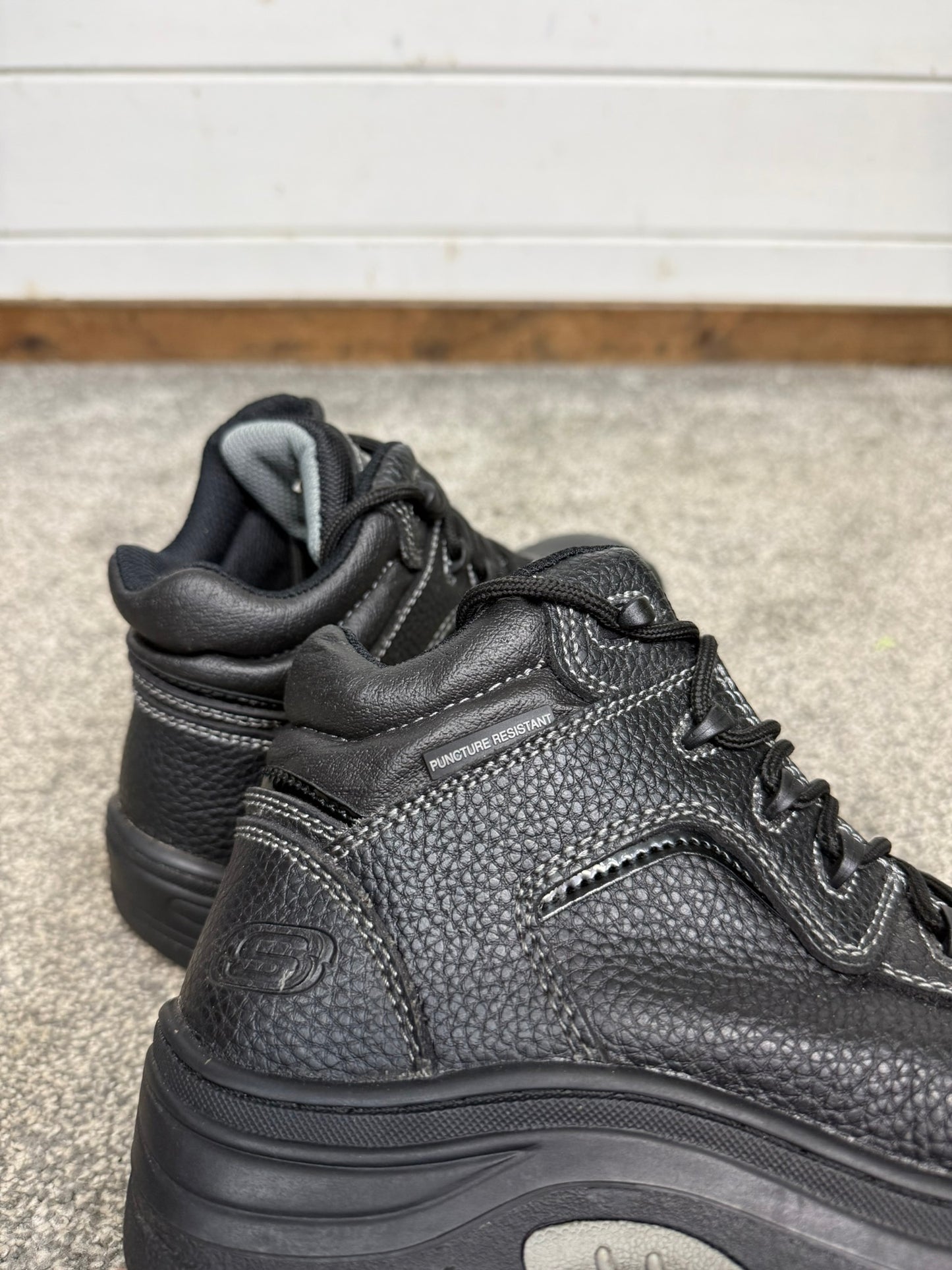 Women's Skechers Work Burgin Composite Safety Boots Black - UK 4