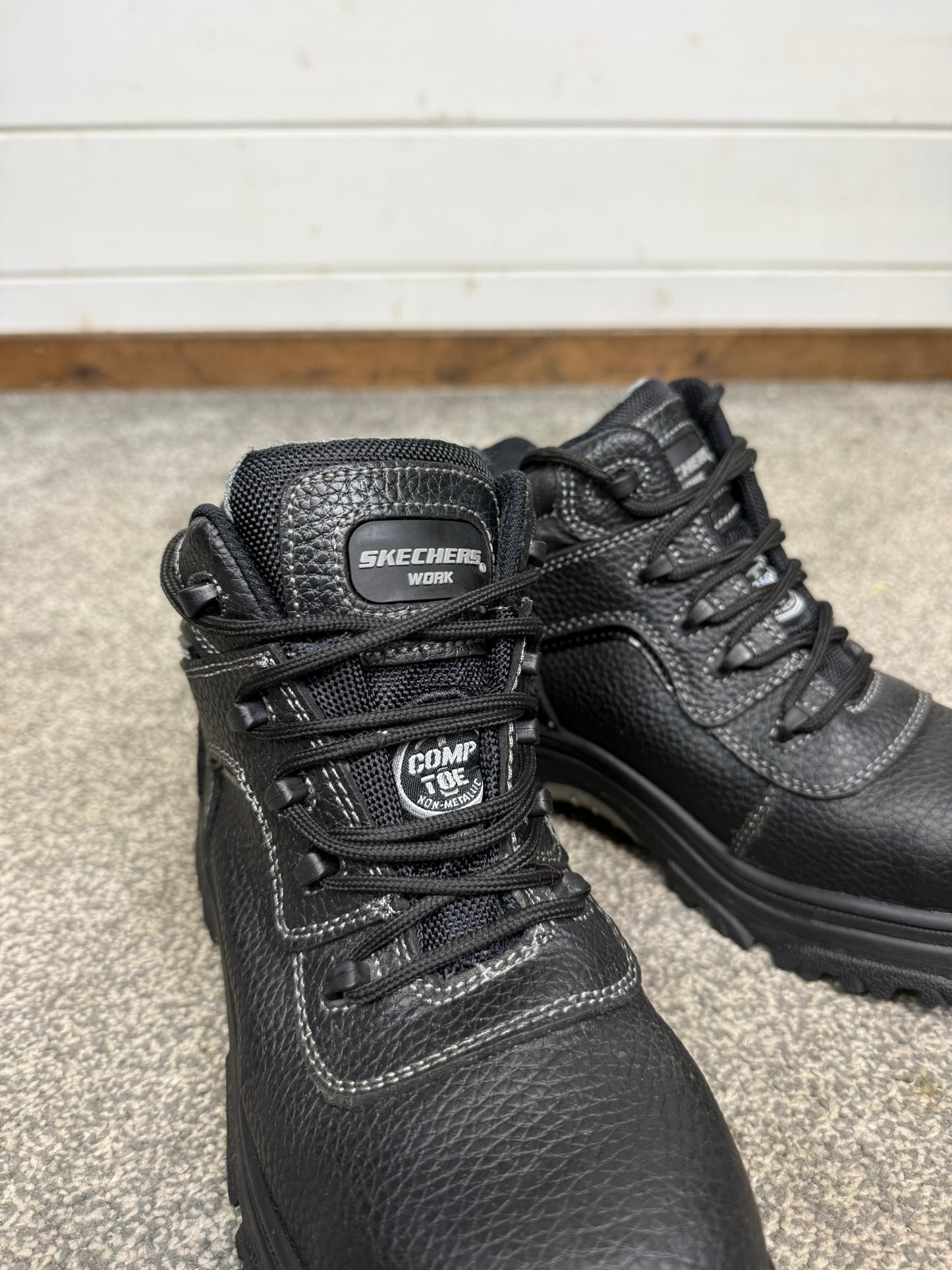 Women's Skechers Work Burgin Composite Safety Boots Black - UK 4