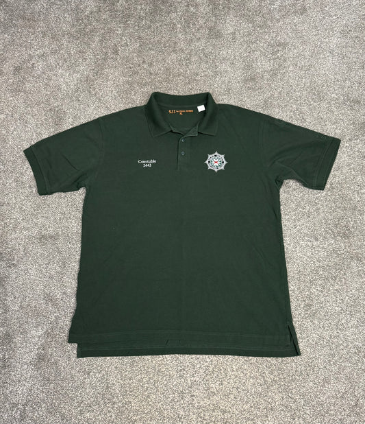 Northern Ireland Police PSNI Polo Shirt 5.11 Tactical BADGED Embroidered - XL Collector Display