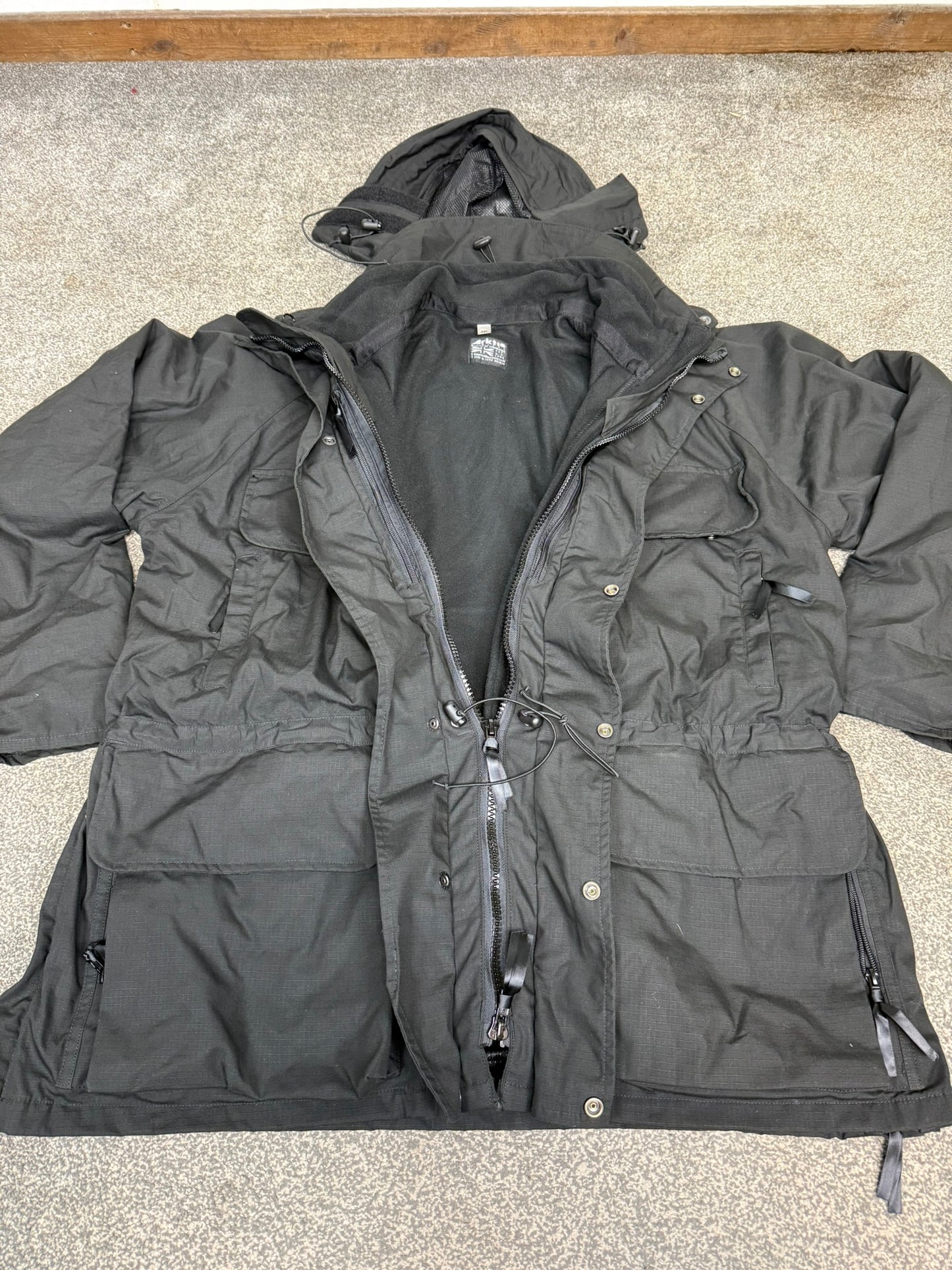 Arktis Avenger Jacket Smock B315 Ripstop Waterproof Black Ex Police Security - XXL